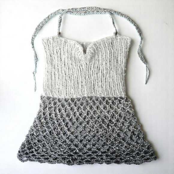 ✨‎ Handmade Knit & Crochet Mesh Top ✨ - Picture 2 of 6